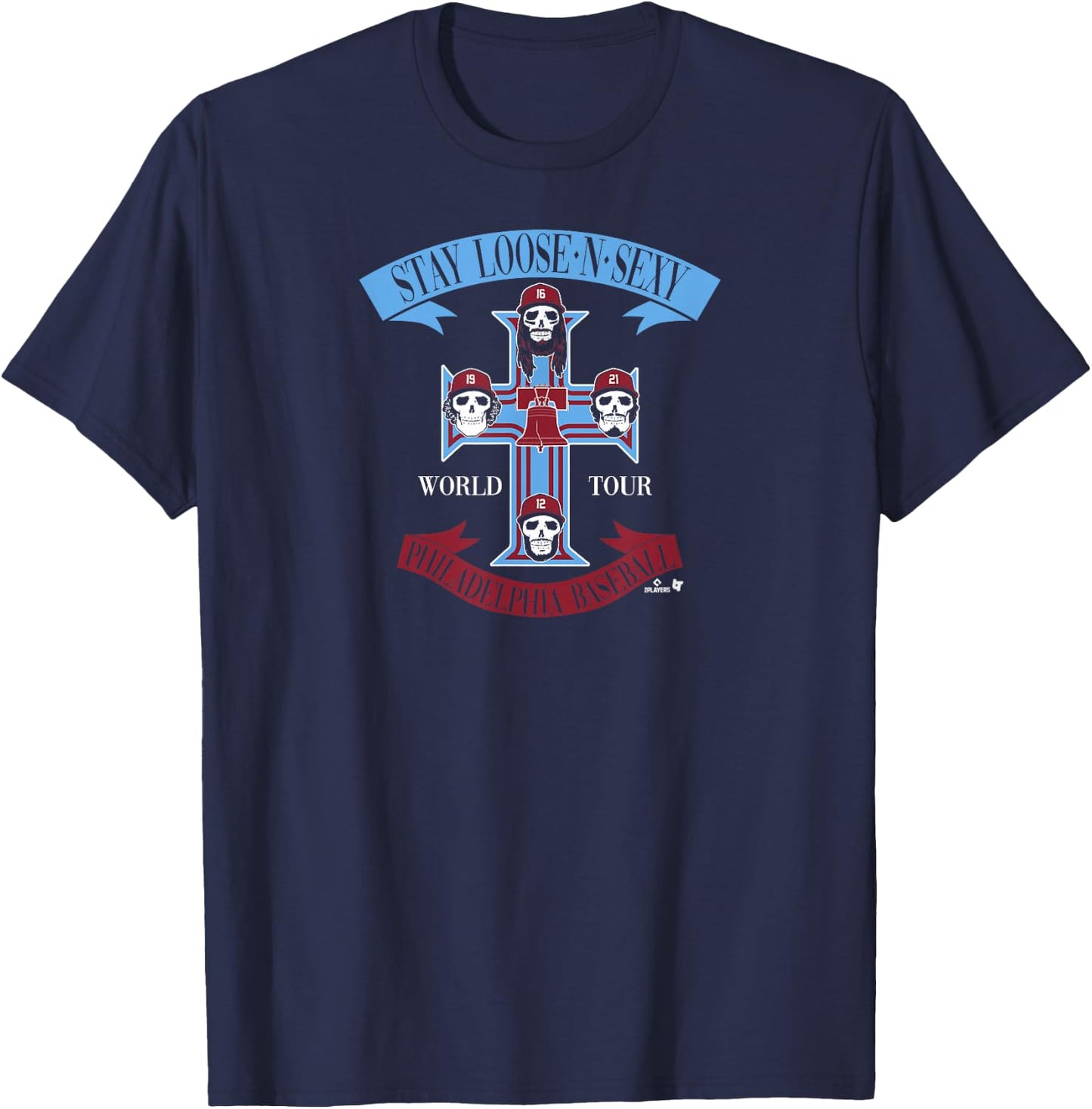 Stay Loose 'N' Sexy (Rock Band Edition) - Philly Baseball T-Shirt - T-Shirt | Navy