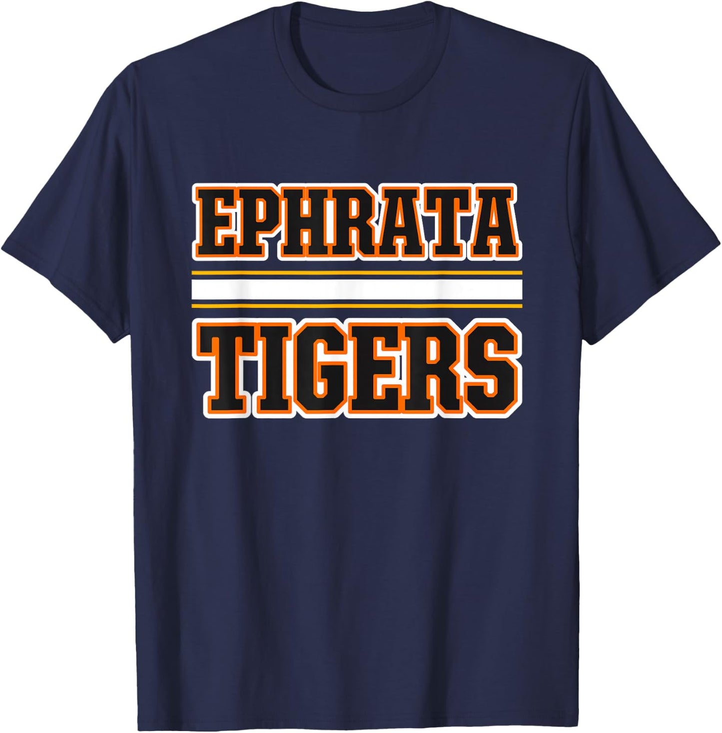 Ephrata Tigers Horizontal Stripes T-Shirt - T-Shirt | Navy