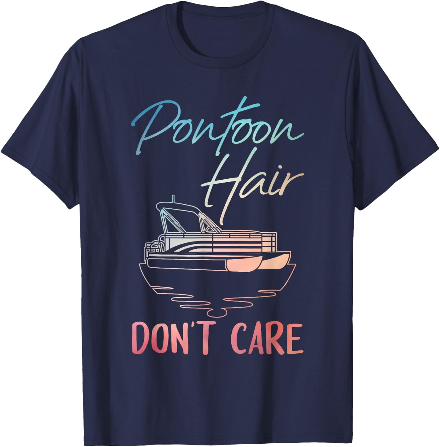 Cool Pontoon Boat Design Women Pontoon Boat Captain T-Shirt - T-Shirt | Navy