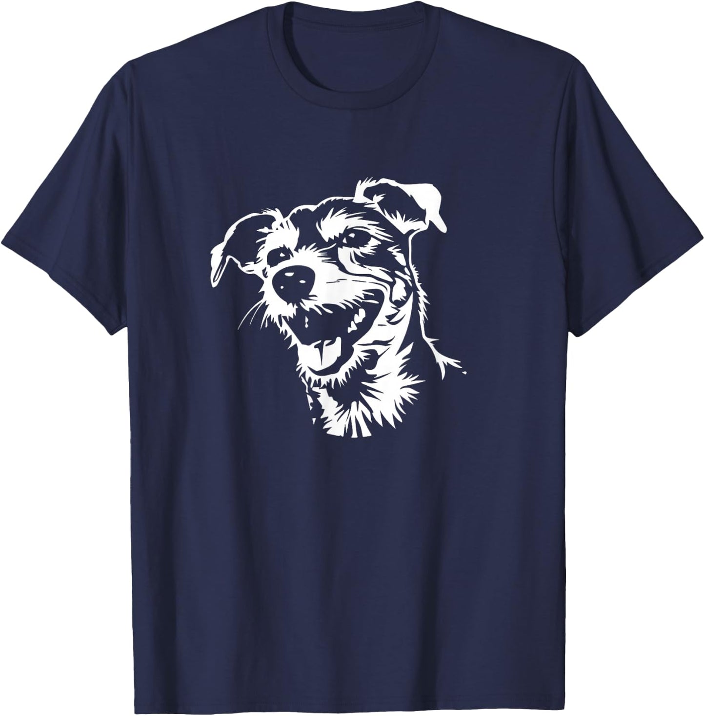 Funny Retro Vintage Logo Parson Russell Terrier Dog Lover T-Shirt - T-Shirt | Navy