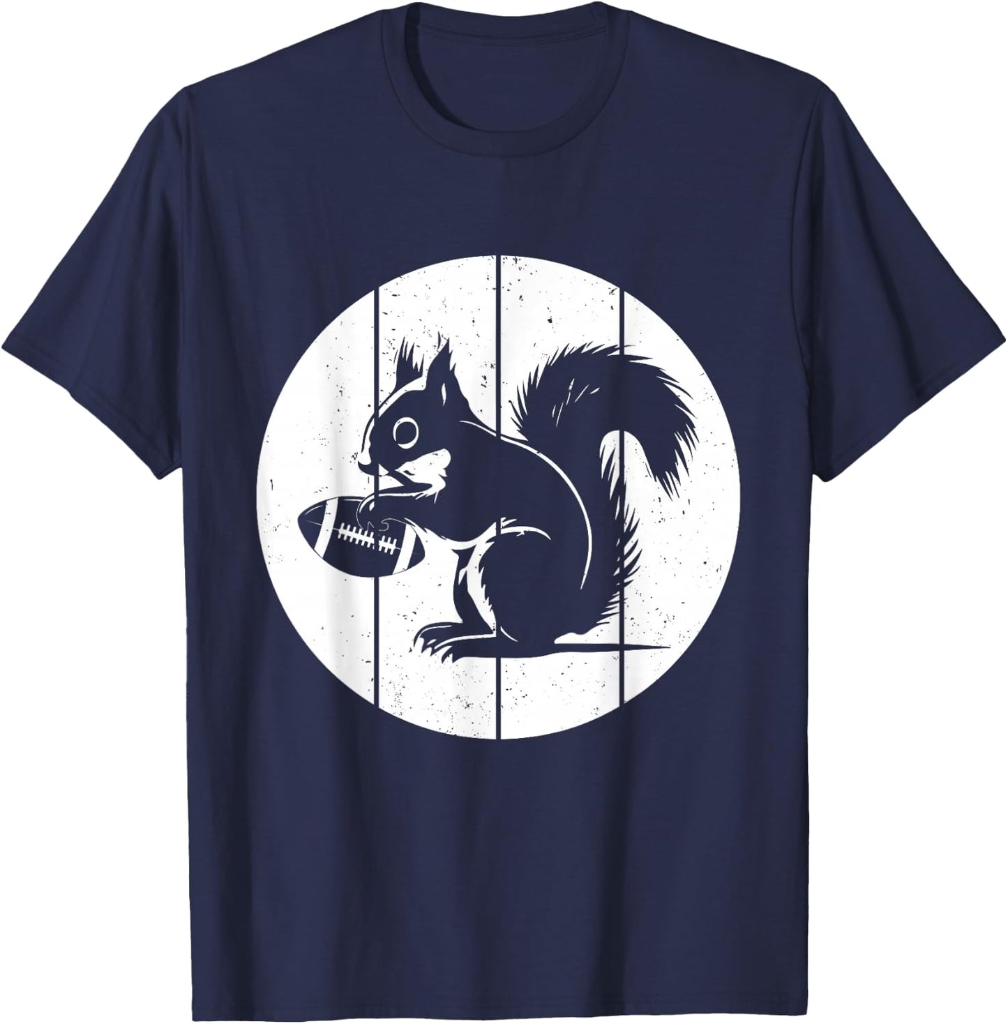 American Football Squirrel Football Player Squirrel T-Shirt - T-Shirt | Navy