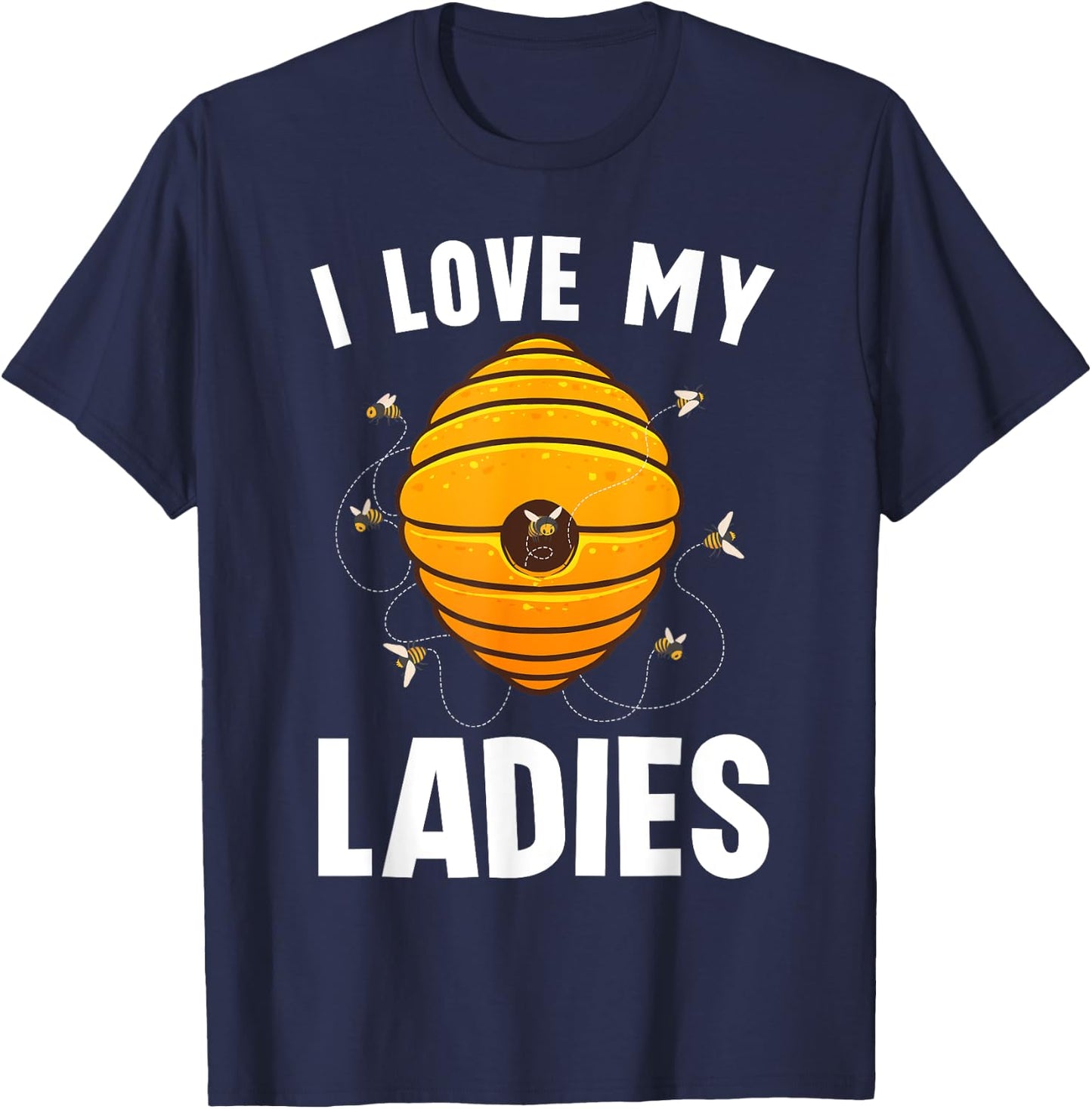 Beekeeper Art Women Honey Bee Honeycomb Beekeeper T-Shirt - T-Shirt | Navy