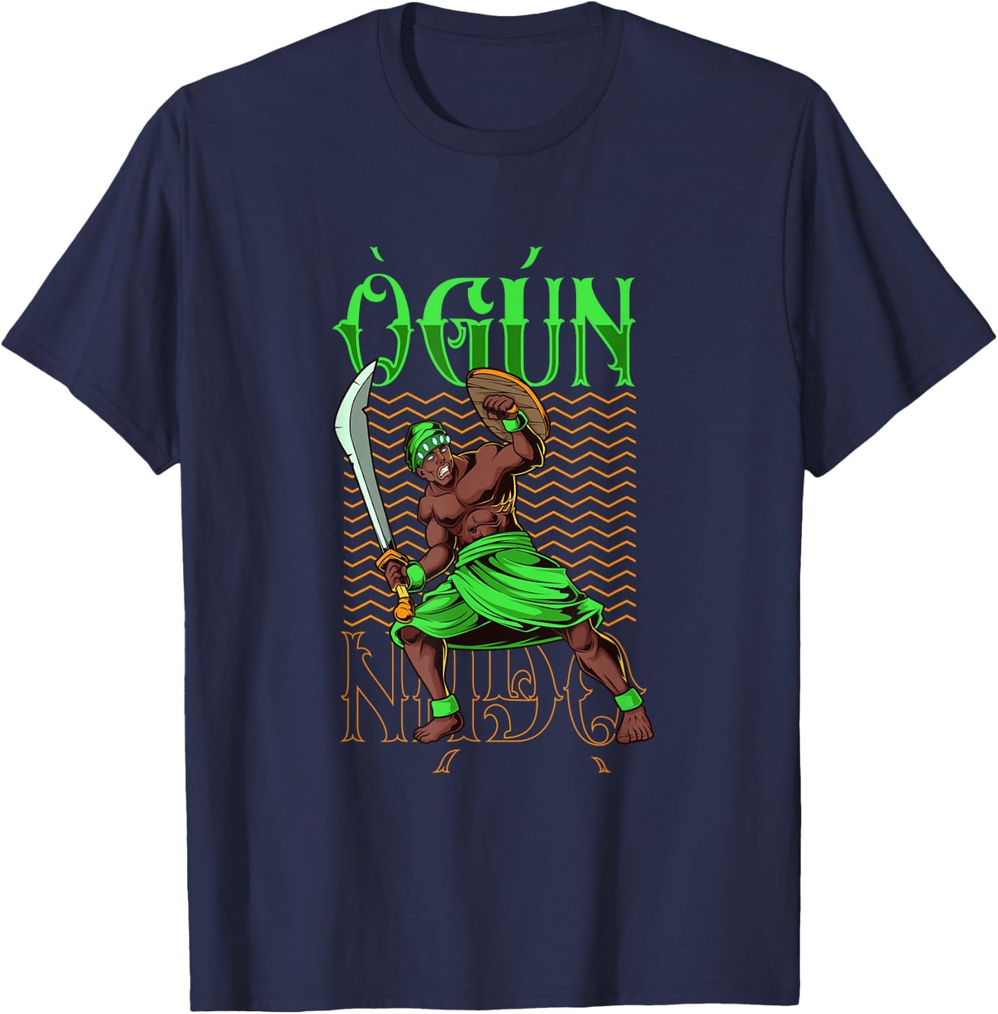 Famous gods of the Yoruba - Ogun T-Shirt - T-Shirt | Navy