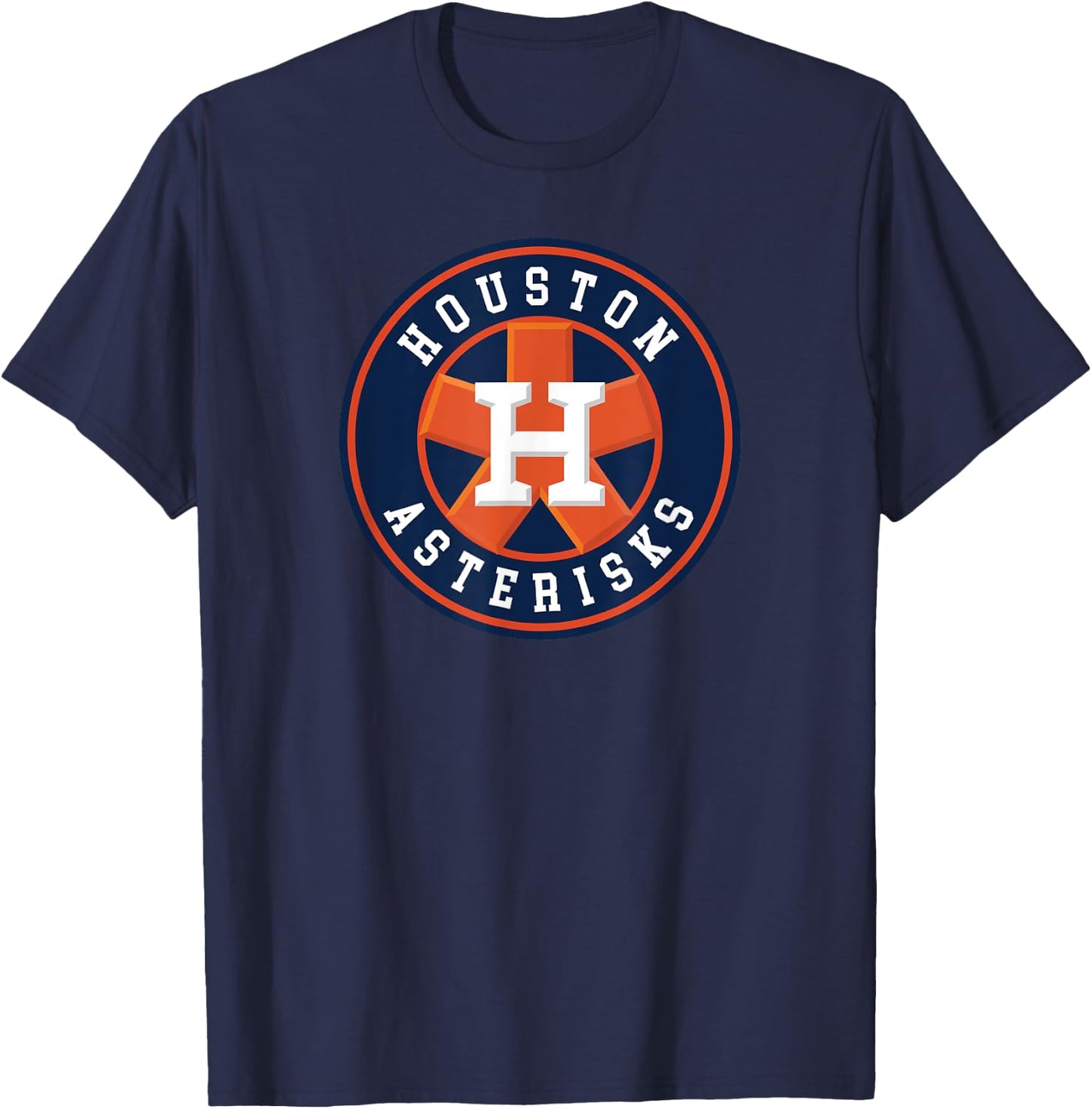 Houston Asterisks Baseball Scandal Funny T-Shirt - T-Shirt | Navy