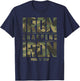 Iron Sharpens Iron Christian Men Camo Scripture Gym Workout T-Shirt - T-Shirt | Navy