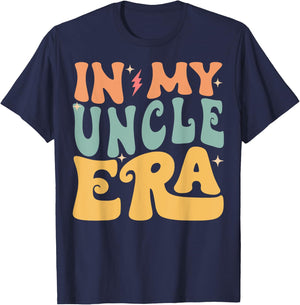 In My UNCLE Era Groovy Funny Grandpa Father's Day T-Shirt - T-Shirt | Navy