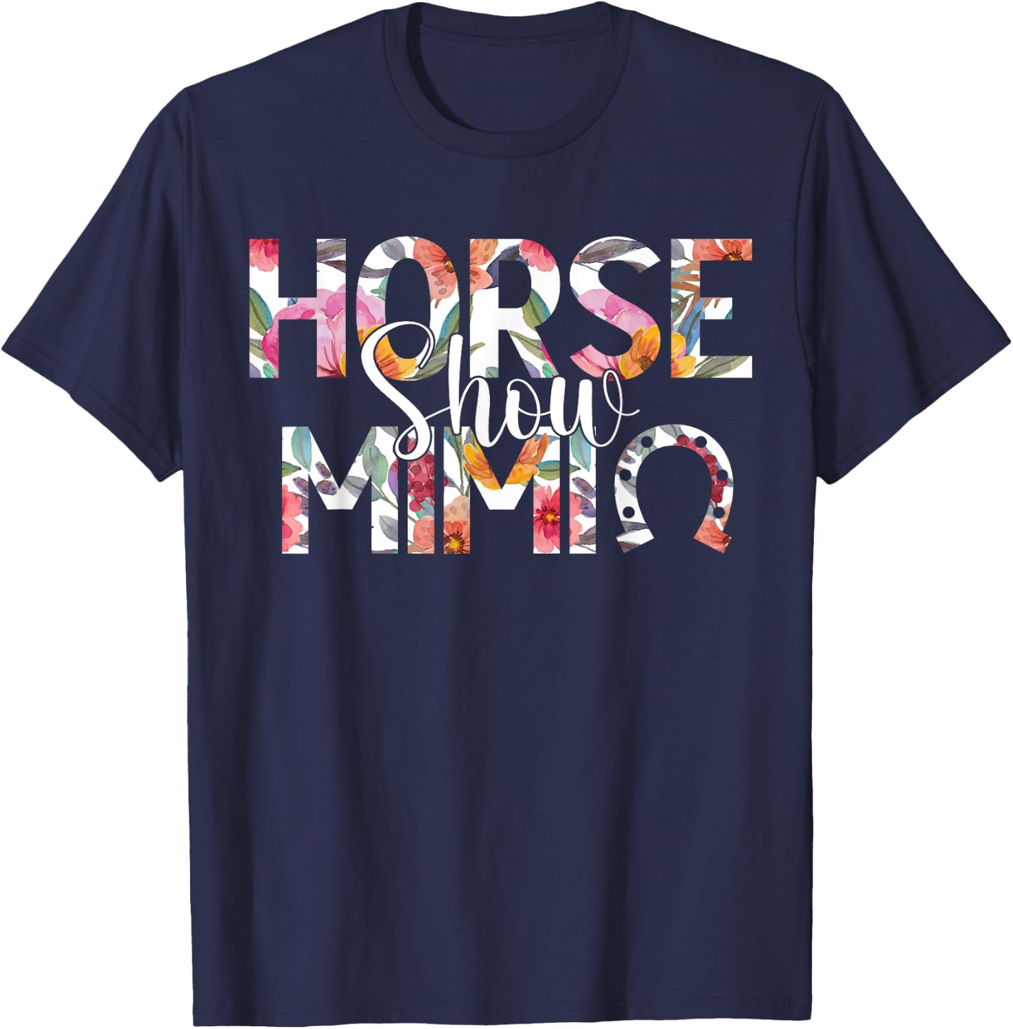 Horse Show Mimi Grandma Equestrian Mimi T-Shirt - T-Shirt | Navy