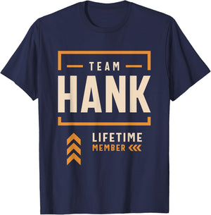 Team Hank Lifetime Member Funny Name Hank T-Shirt - T-Shirt | Navy