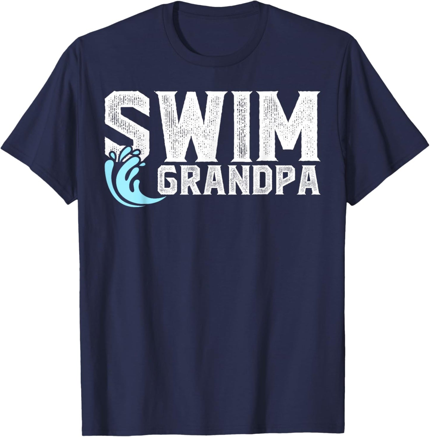 Swim Grandpa Of A Swimmer Grandfather Swimming Grandpa T-Shirt - T-Shirt | Navy