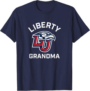 Liberty University Flames Arched Grandma T-Shirt - T-Shirt | Navy