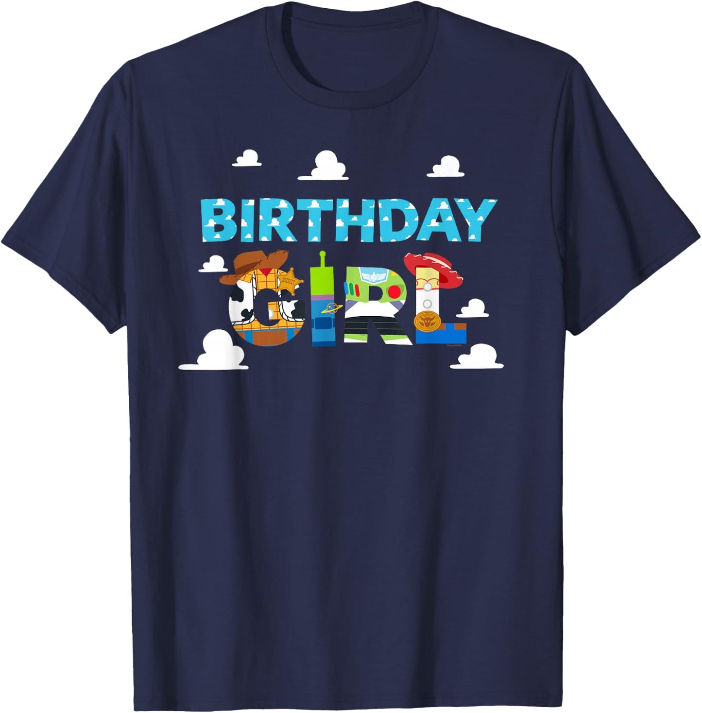 Disney and Pixar’s Toy Story Clouds Birthday Girl T-Shirt - T-Shirt | Navy