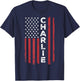 Charlie USA Flag American Flag Patriotic T-Shirt - T-Shirt | Navy
