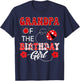 Grandpa Of The Birthday Girl Family Matching Ladybug T-Shirt - T-Shirt | Navy