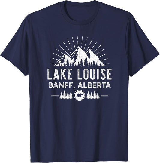 Lake Louise California - Mountain Hiking Canoeing T-Shirt - T-Shirt | Navy
