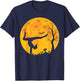 Gymnastics Athlete And Moon Silhouette Funny Halloween T-Shirt - T-Shirt | Navy