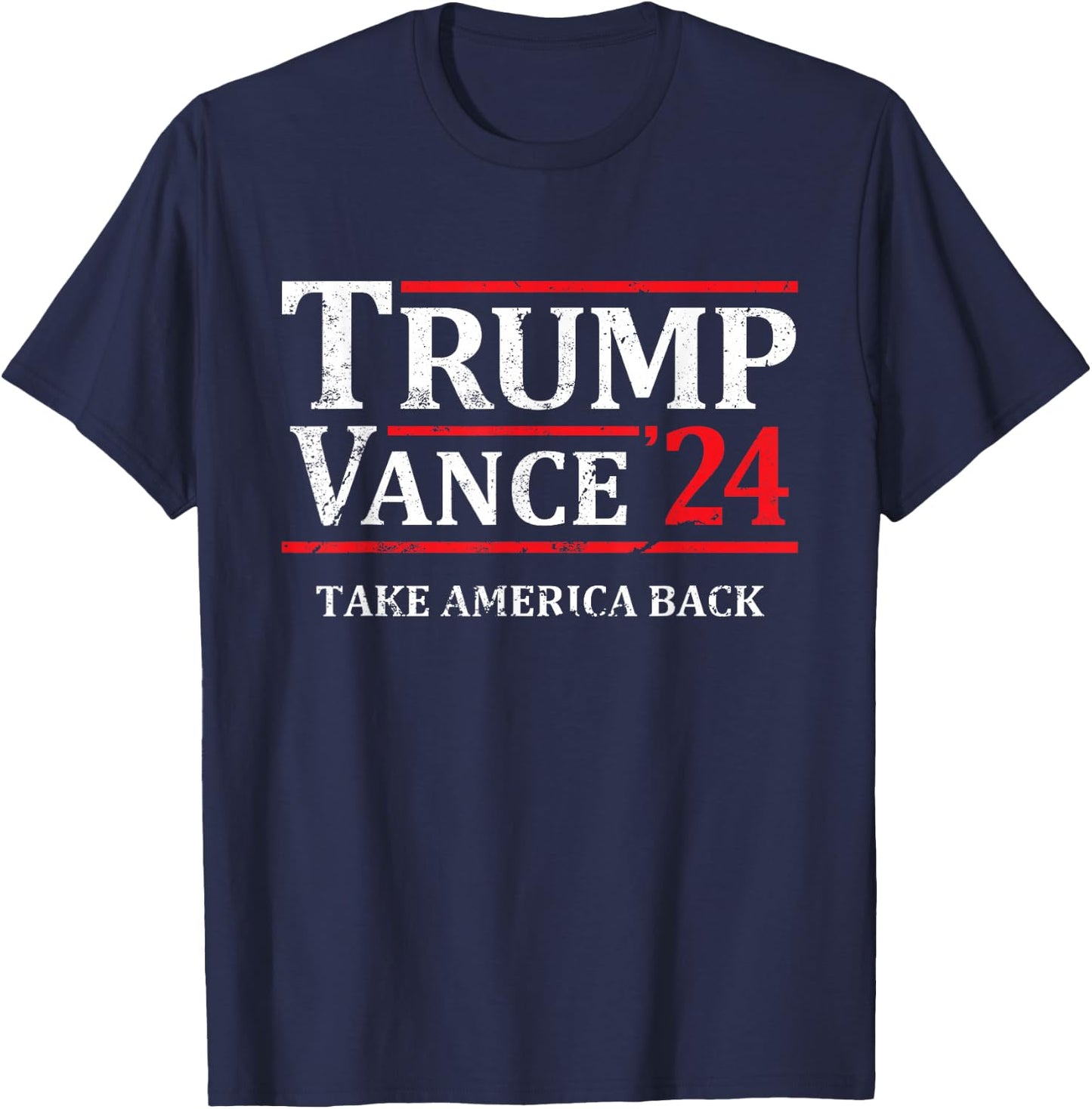 Trump Vance '24 Take America Back Vintage Trump 2024 T-Shirt - T-Shirt | Navy
