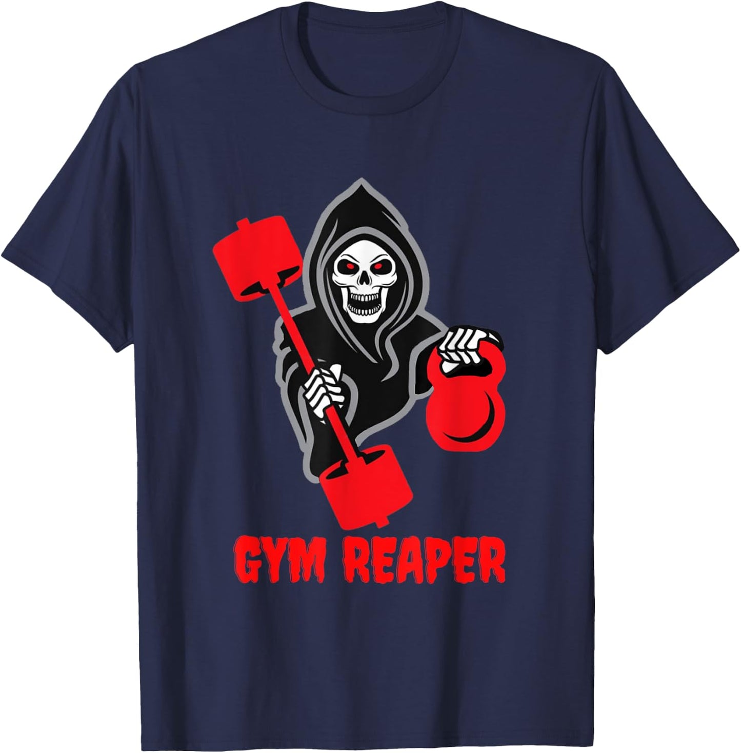 Gym Reaper Funny Halloween Workout T-Shirt - T-Shirt | Navy