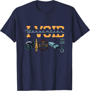 I Void Warranties Funny Engineer Mechanic Car Guy Car Lover T-Shirt - T-Shirt | Navy