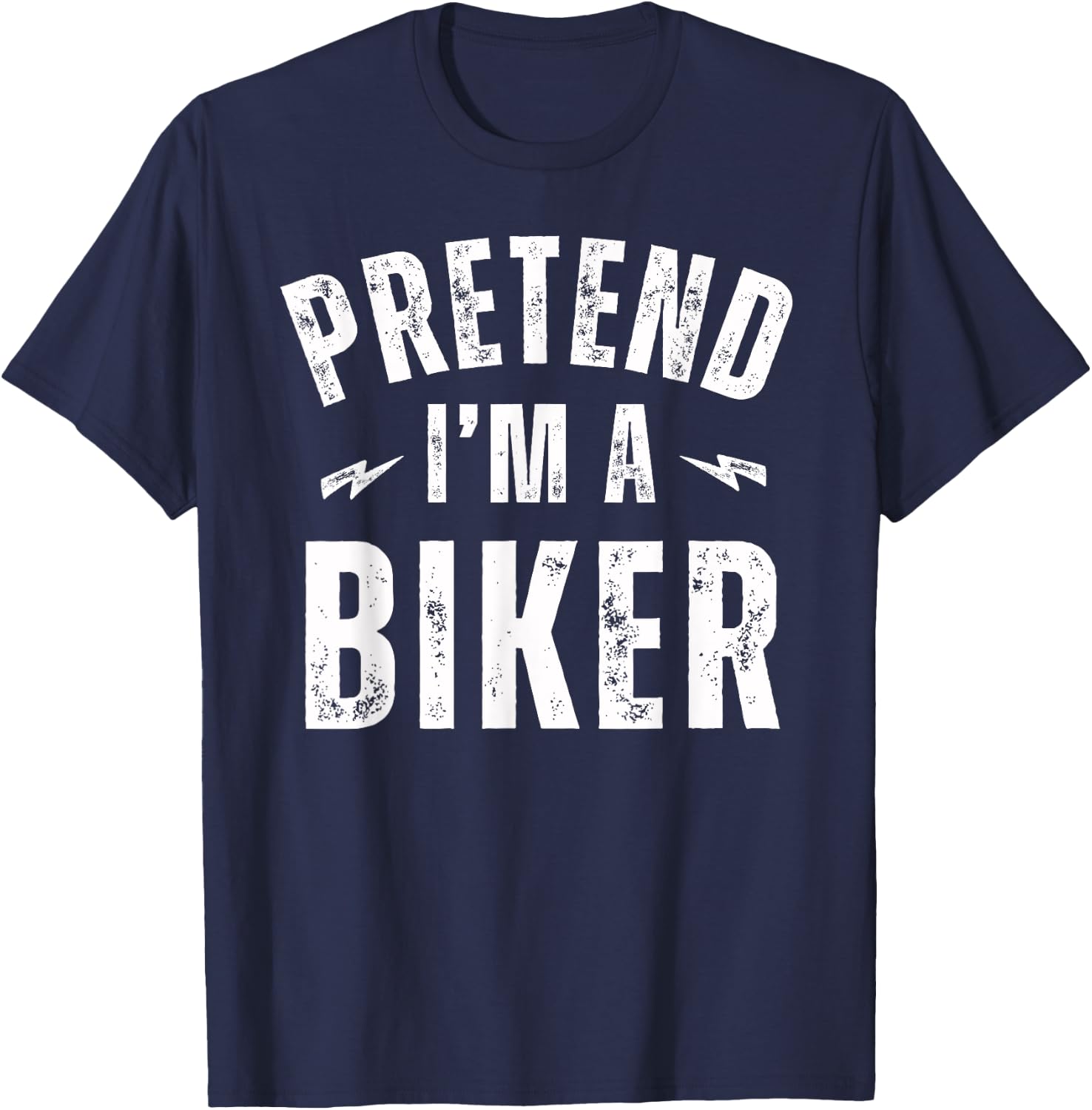 Funny Lazy Costume Last Minute Pretend I'm a Biker T-Shirt - T-Shirt | Navy