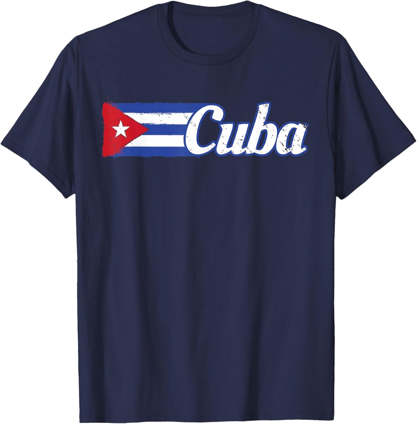 Cuban Flag Shirt Cuban Hispanic Heritage Month T-Shirt - T-Shirt | Navy