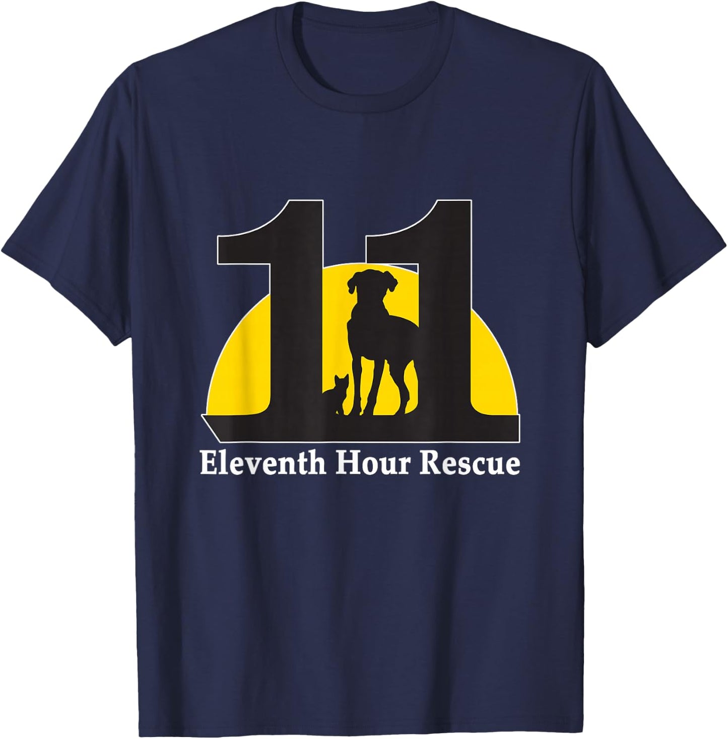 Eleventh Hour Rescue Logo large T-Shirt - T-Shirt | Navy