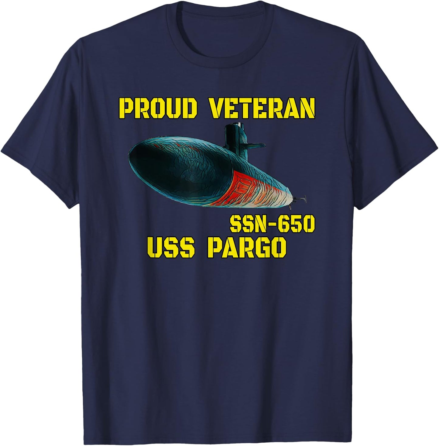 USS Pargo SSN-650 Submarine Veterans Day Father Grandpa T-Shirt - T-Shirt | Navy