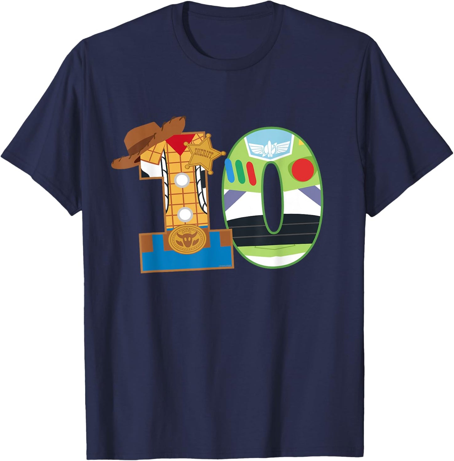Disney and Pixar’s Toy Story Tenth Birthday 10 Years Old T-Shirt - T-Shirt | Navy