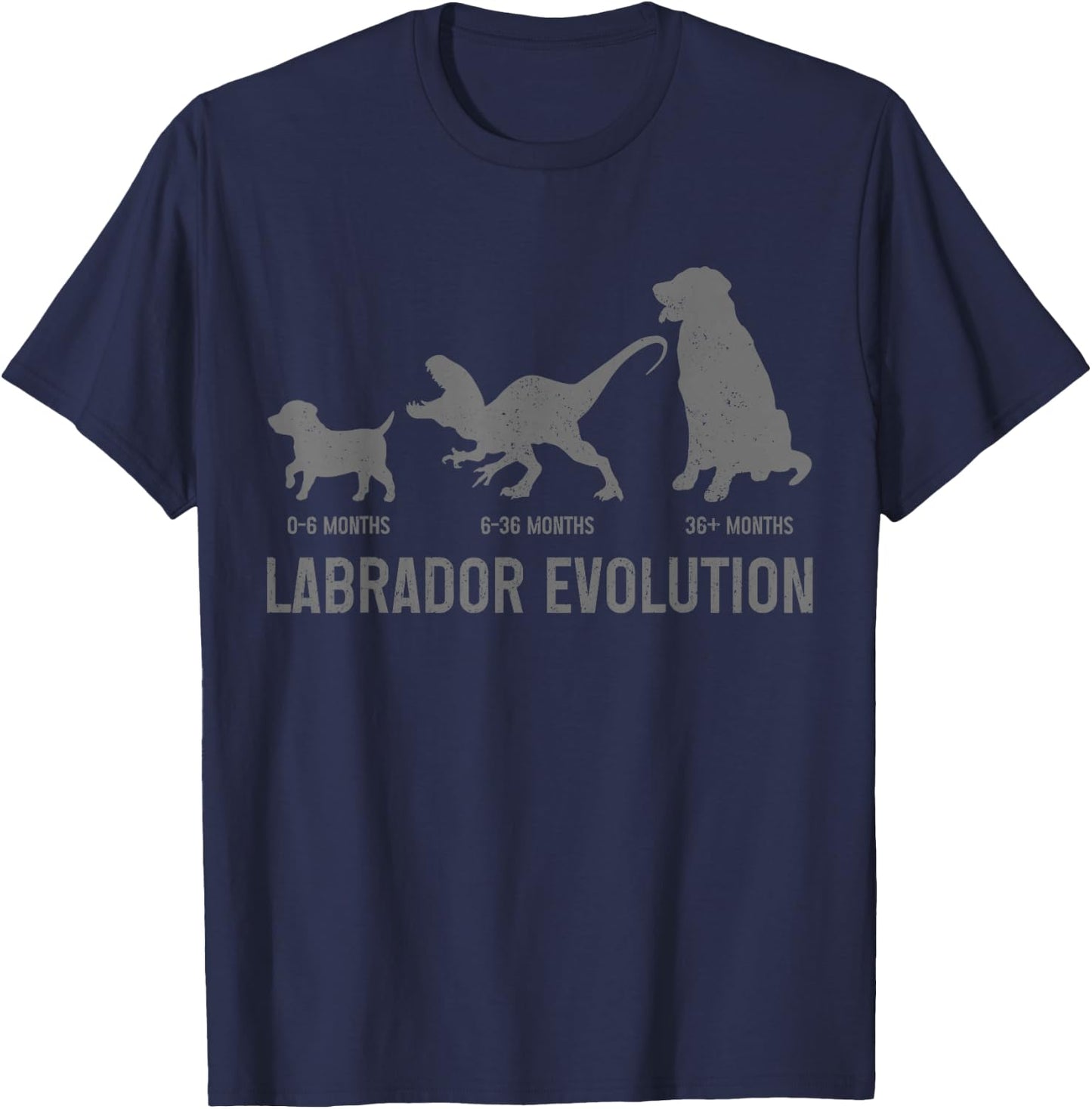 Labrador Evolution Funny Labrador Retriever Mom Dad Dog T-Shirt - T-Shirt | Navy
