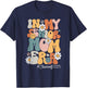 Groovy In My Senior Mom Era Class of 2025 Senior Mom 2025 T-Shirt - T-Shirt | Navy