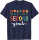2nd Grade Wildflower Floral Back To School T-Shirt - T-Shirt | Navy