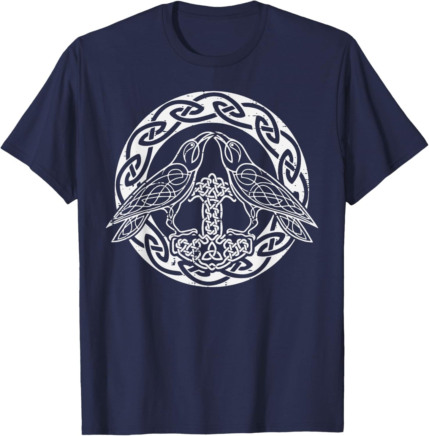 Viking Ravens Huginn Munnin Norse Mythology Men Women Kids T-Shirt - T-Shirt | Navy