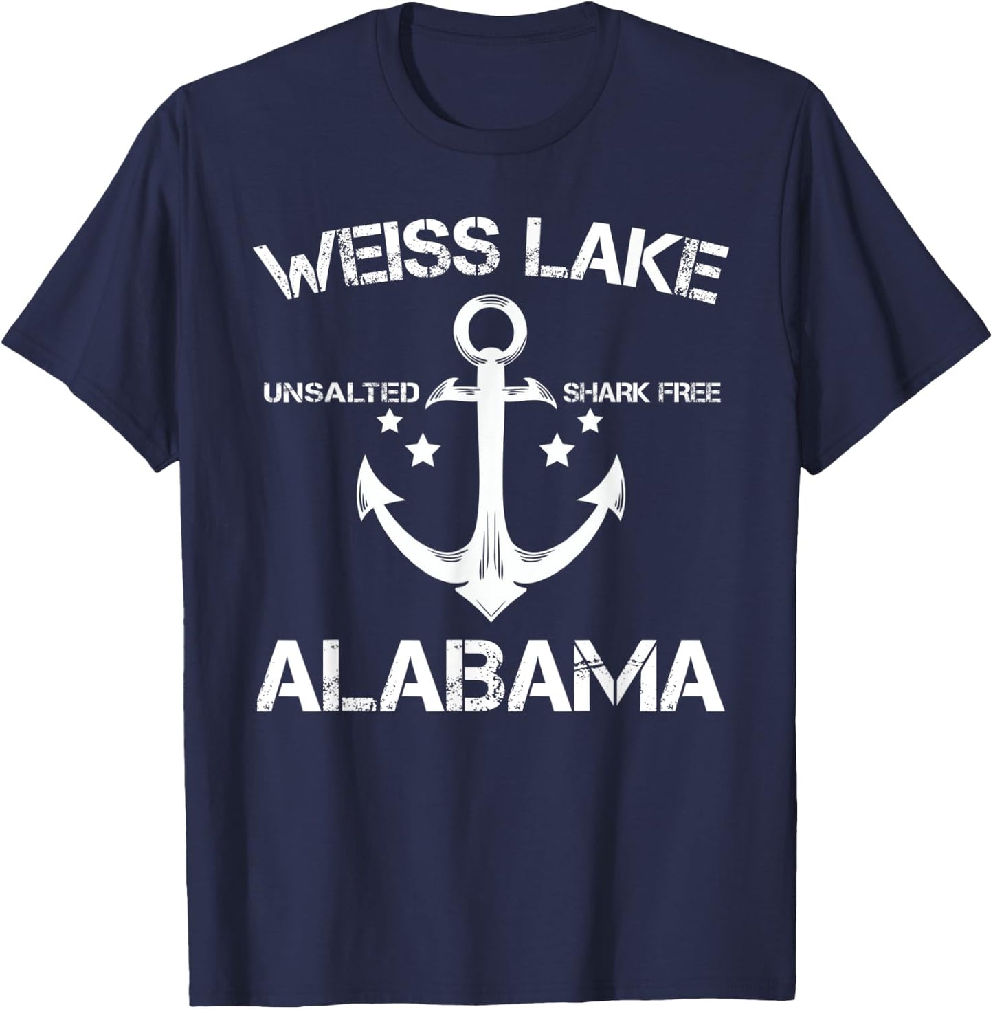WEISS LAKE ALABAMA Funny Fishing Camping Summer Gift Men Women Kids T-Shirt - T-Shirt | Navy