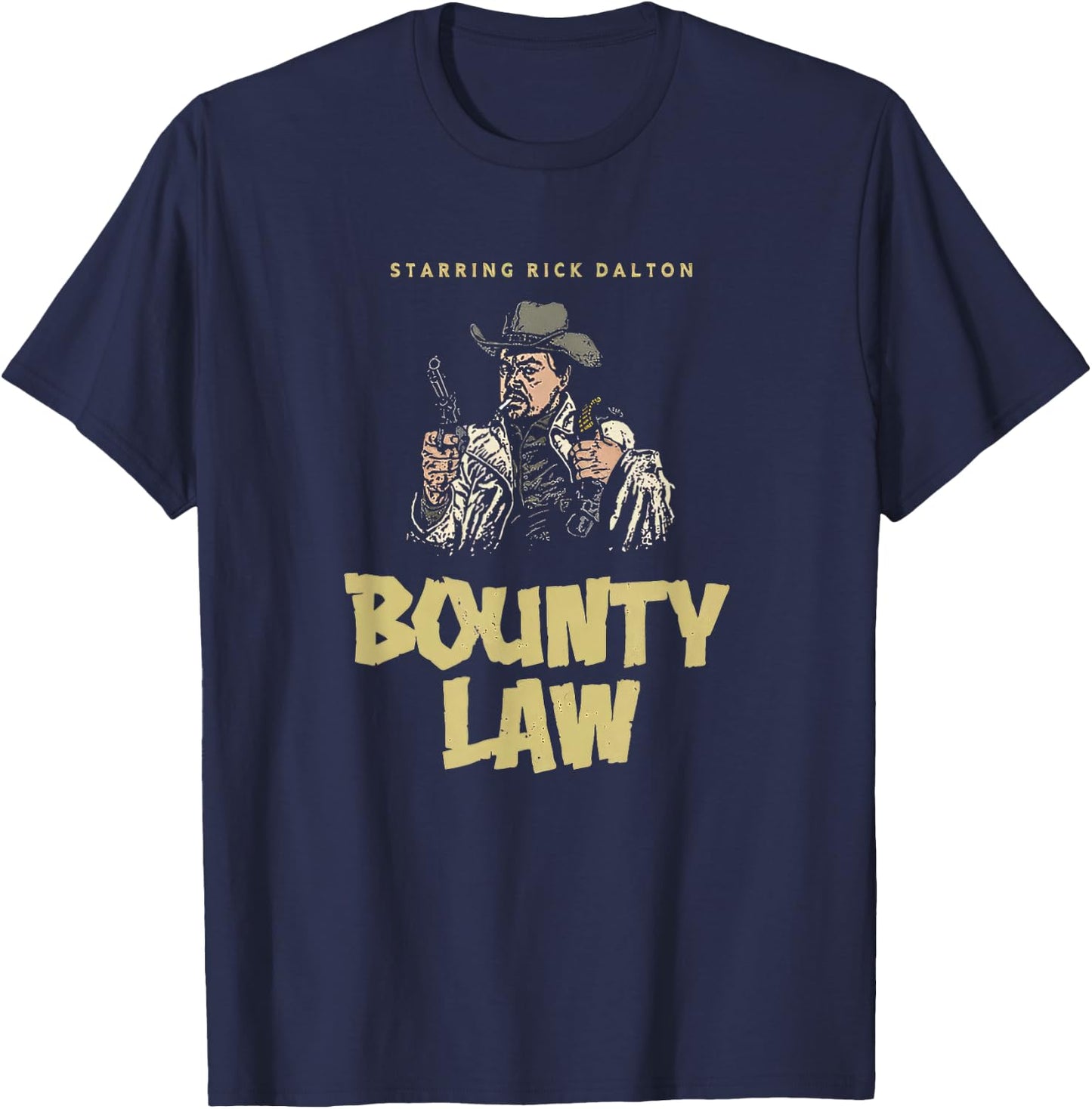 Bounty Law Retro Rick Dalton T-Shirt - T-Shirt | Navy