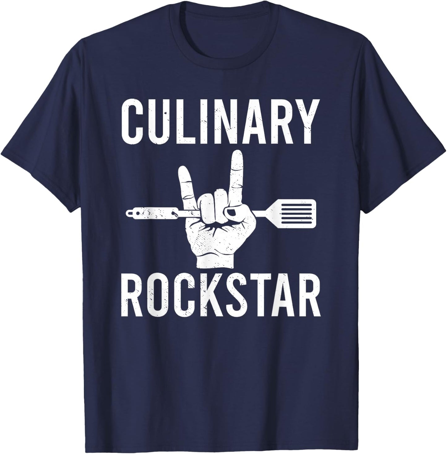 Culinary Rockstar Chef Cook Culinary Lover T-Shirt - T-Shirt | Navy