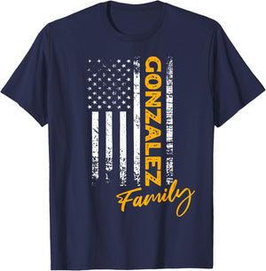 Gonzalez Surname American Gonzalez Last Name Gonzalez T-Shirt - T-Shirt | Navy