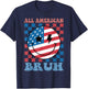All American Bruh 4th July-Shirt USA Flag Funny Boy Toddler T-Shirt - T-Shirt | Navy