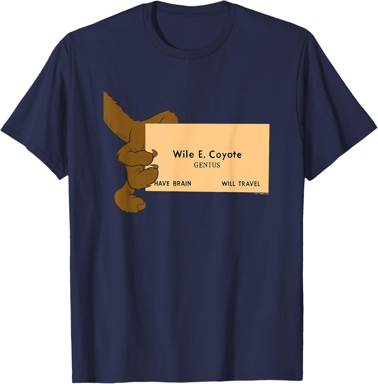 Looney Tunes Wile E. Coyote Genius Small T-Shirt - T-Shirt | Navy
