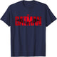 The Batman Crimson Drawn Bat Logo Small T-Shirt - T-Shirt | Navy