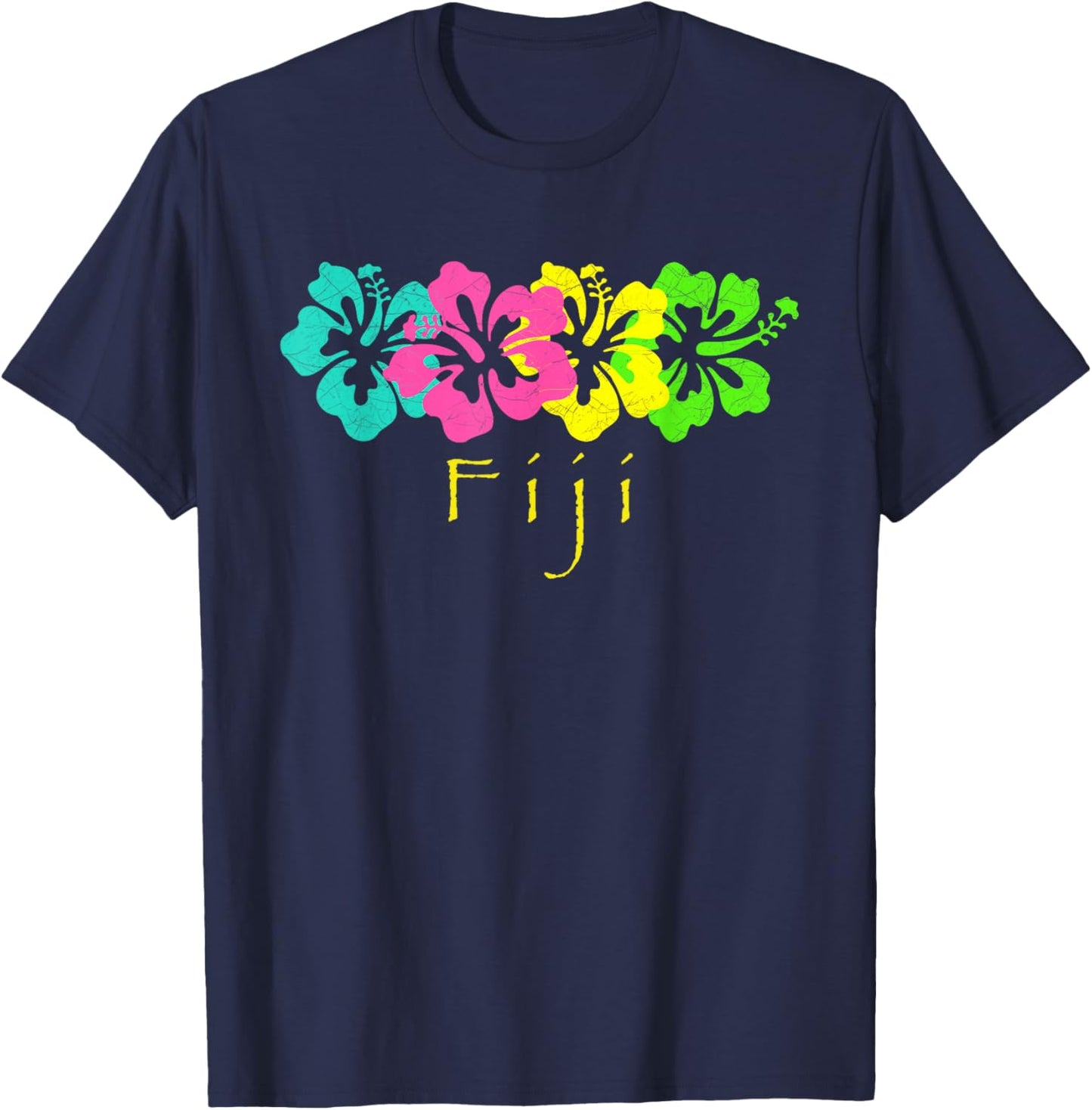 Fiji Tropical Beach /Fiji Travel Surf T-Shirt - T-Shirt | Navy