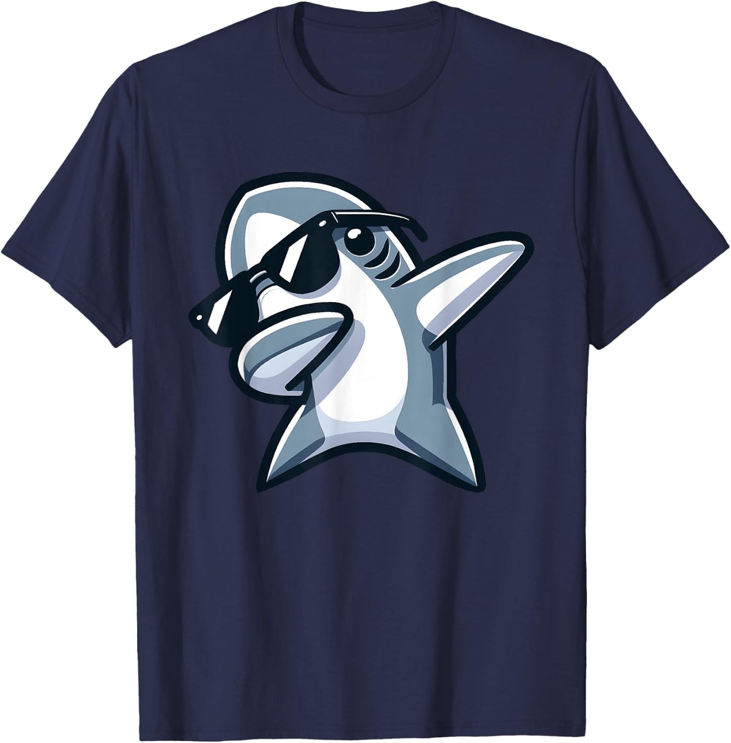 Dabbing Shark Funny Dab Dance Boys Girls Summer Vacation T-Shirt - T-Shirt | Navy