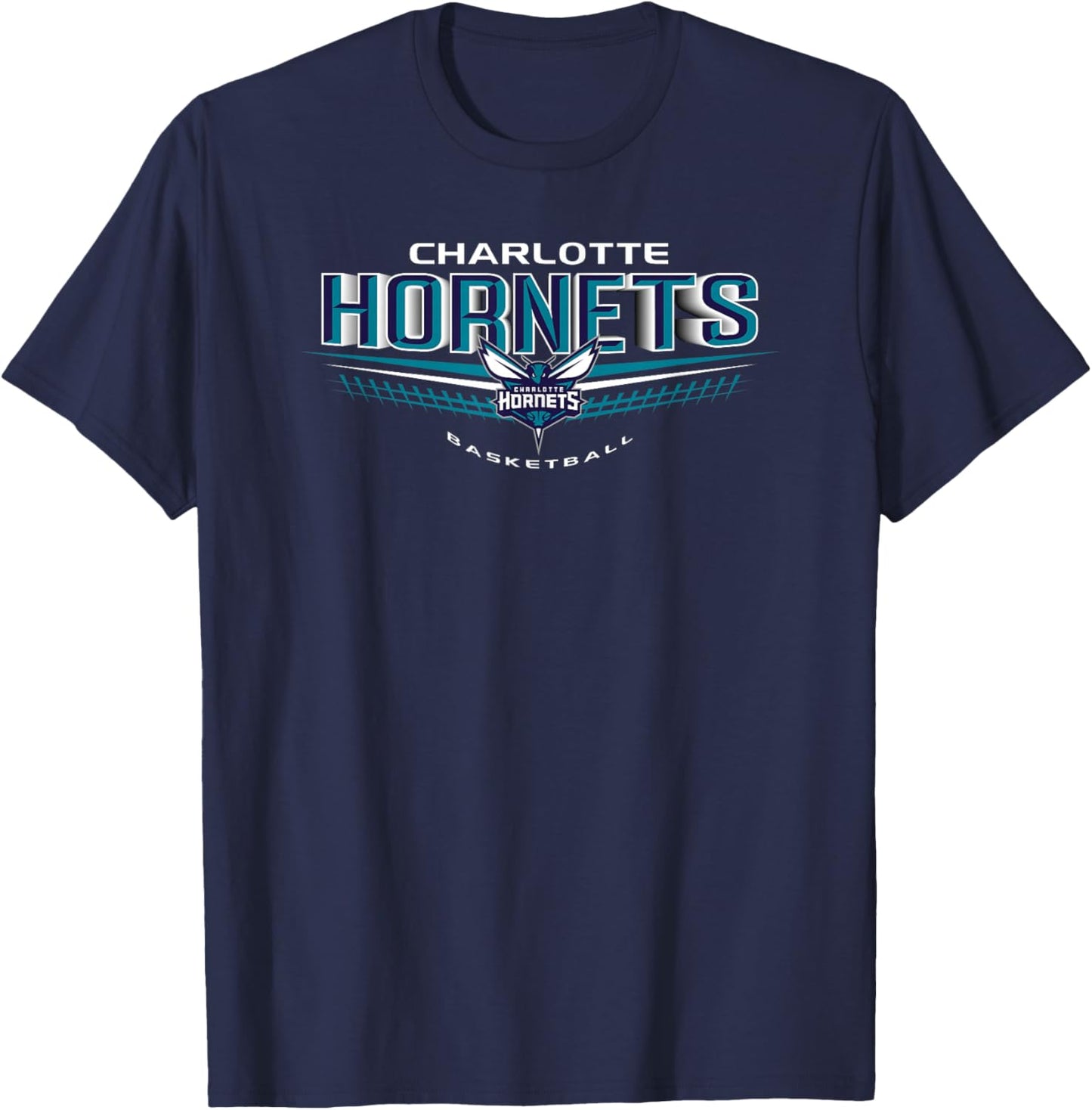 Charlotte Hornets NBA El Dorado - Black, -Adults & -Kids, Short Sleeve, Classic Fit, Polyester 100% T-Shirt - T-Shirt | Navy