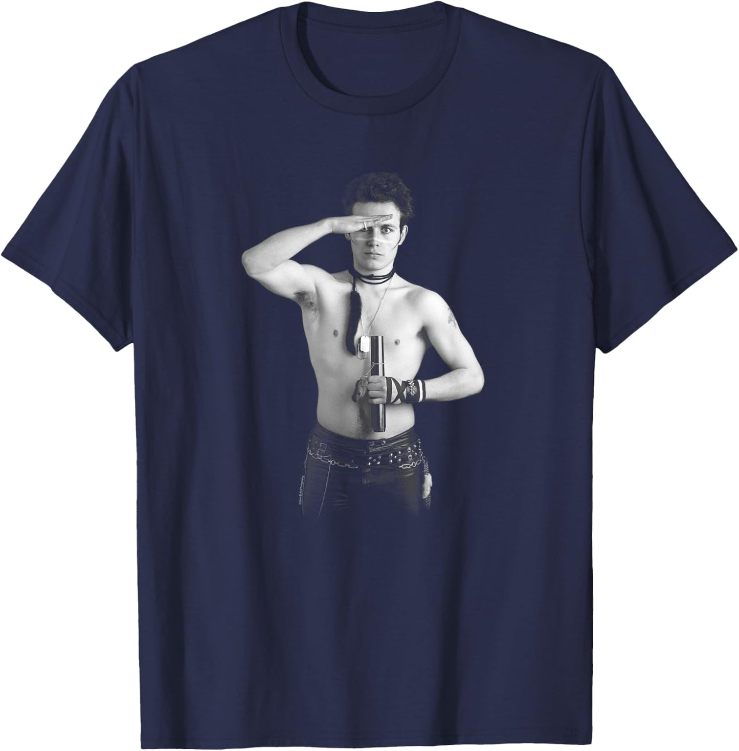 Chris Duffy Photography Saluting Adam Ant T-Shirt - T-Shirt | Navy