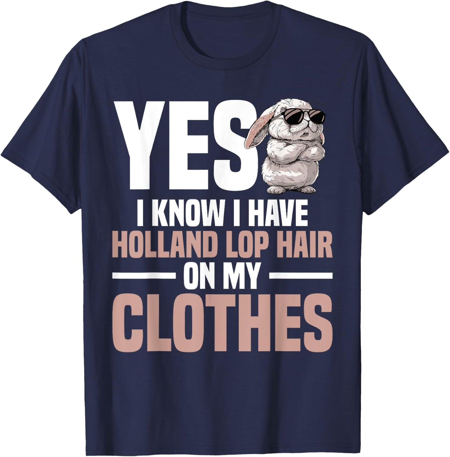 Holland Lop Bunny Owner Stuffed Animal Holland Lop Bunny T-Shirt - T-Shirt | Navy