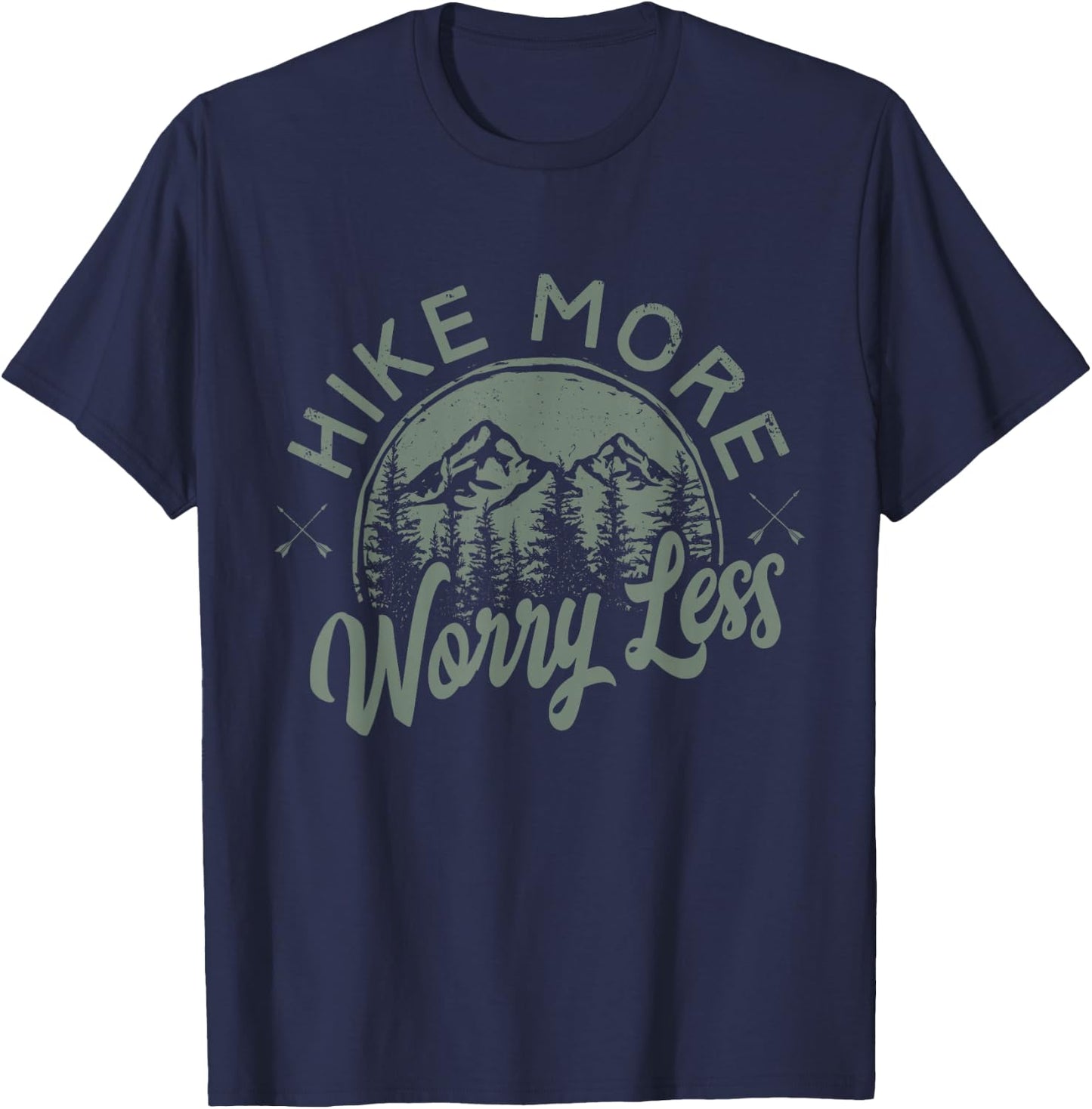 Hike More Worry Less T-Shirt - T-Shirt | Navy