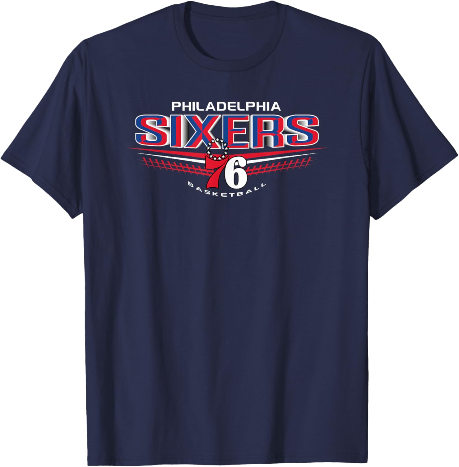 PHILADELPHIA 76 NBA Philadelphia 76ers El Dorado Black T-Shirt - T-Shirt | Navy