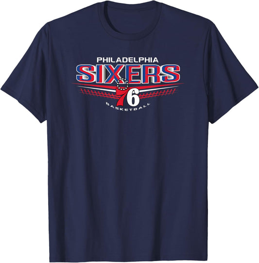 PHILADELPHIA 76 NBA Philadelphia 76ers El Dorado Black T-Shirt - T-Shirt | Navy