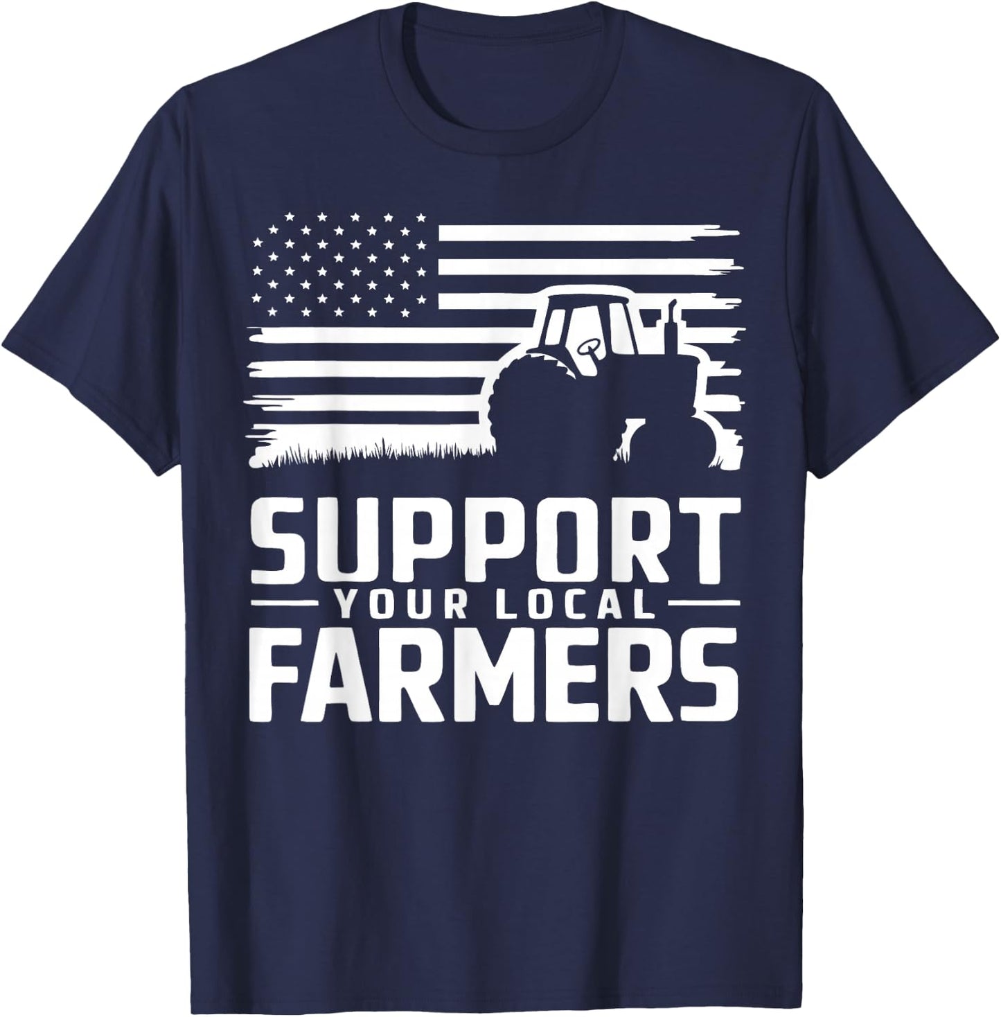 Support You Local Farmers T-Shirt - T-Shirt | Navy