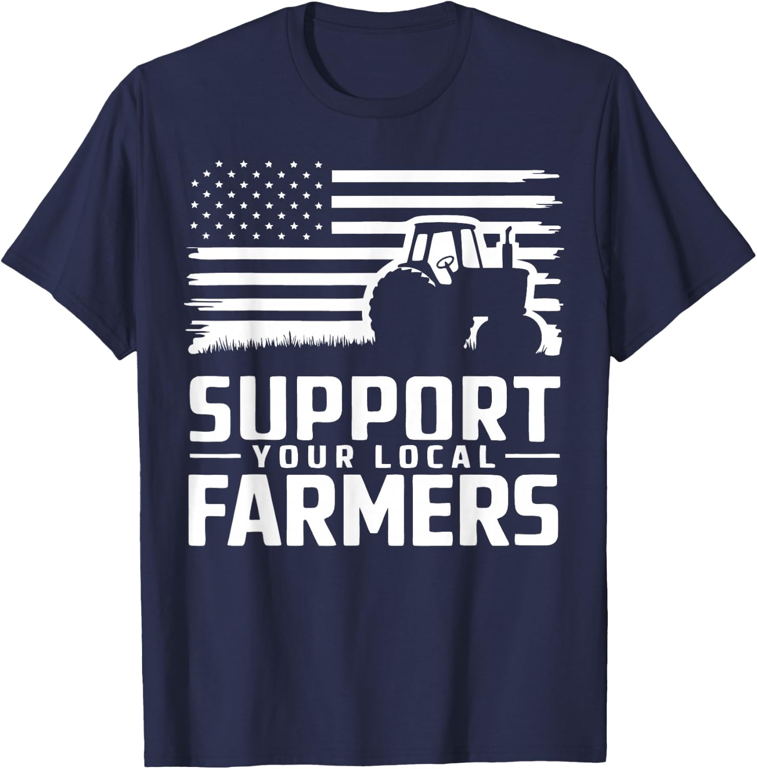 Support You Local Farmers T-Shirt - T-Shirt | Navy