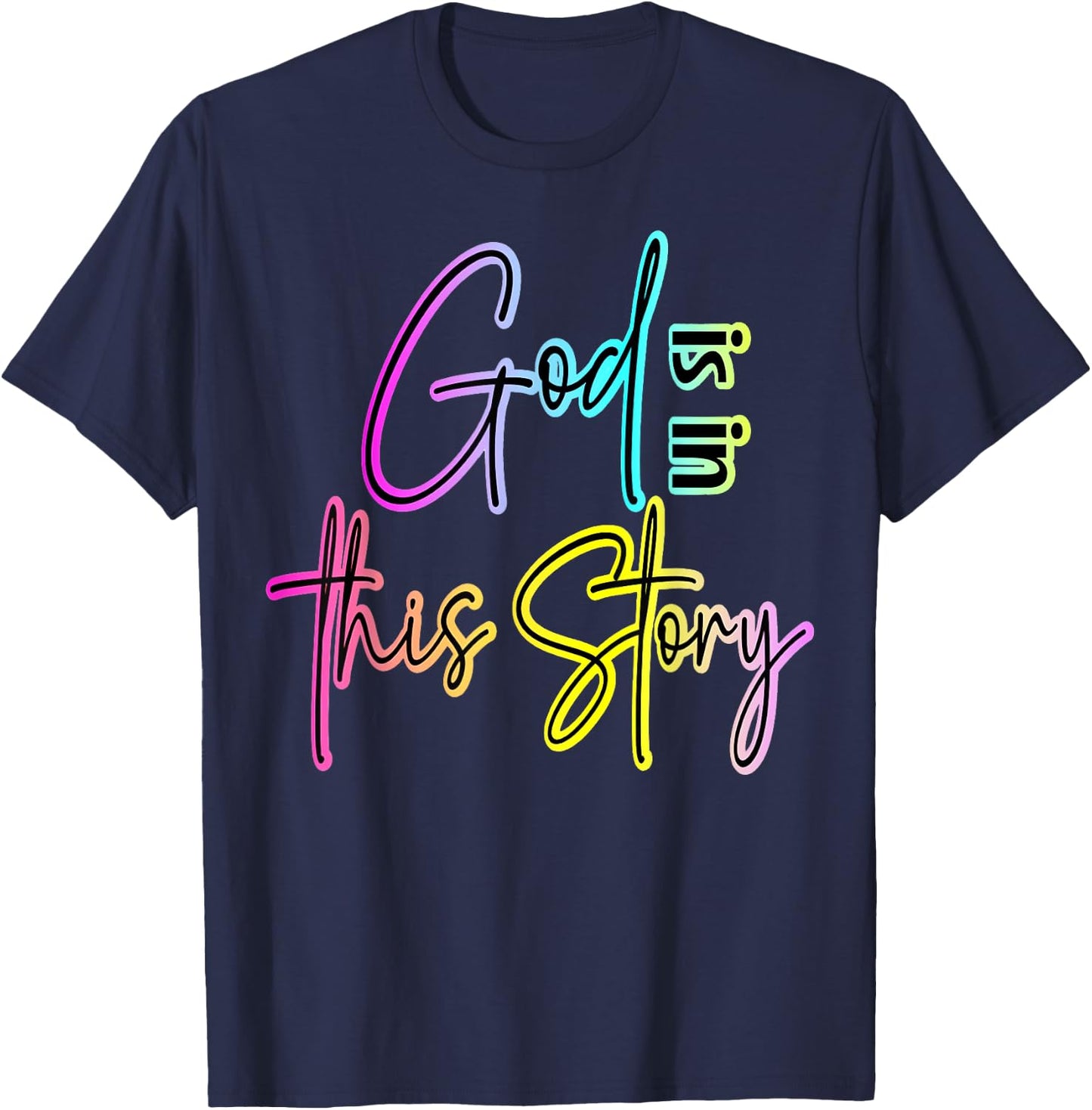 God is in This Story Worship Leader Gifts and Faith T-Shirt - T-Shirt | Navy