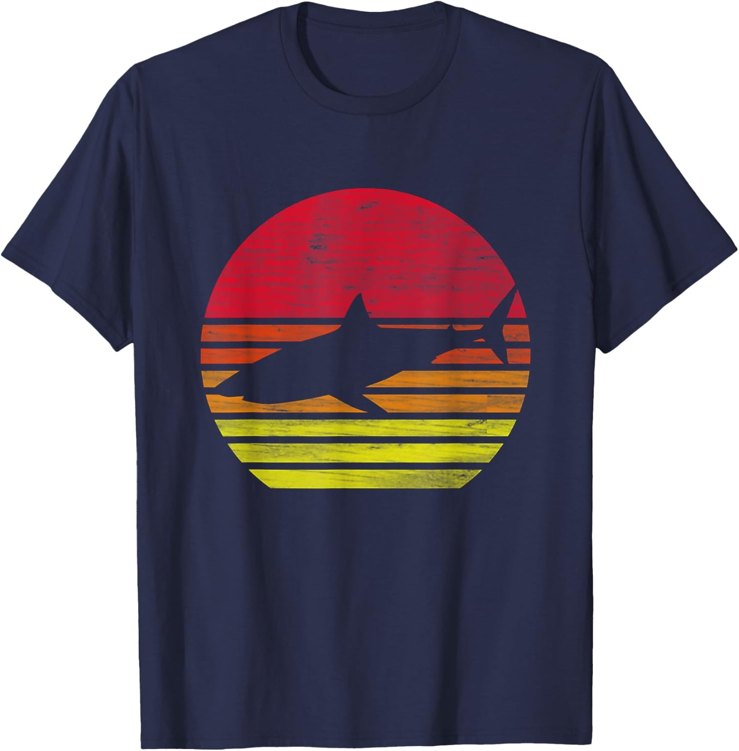 Retro Shark T-Shirt - T-Shirt | Navy